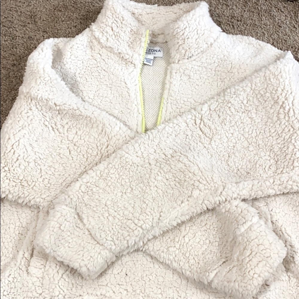 Arizona Sherpa Zip Crop Pullover